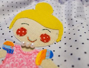 Aplicación infantil princesa patchwork costura